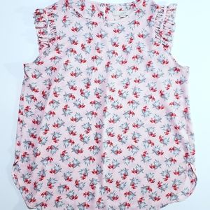 Womens Loft Boho Floral Sleeveless Top